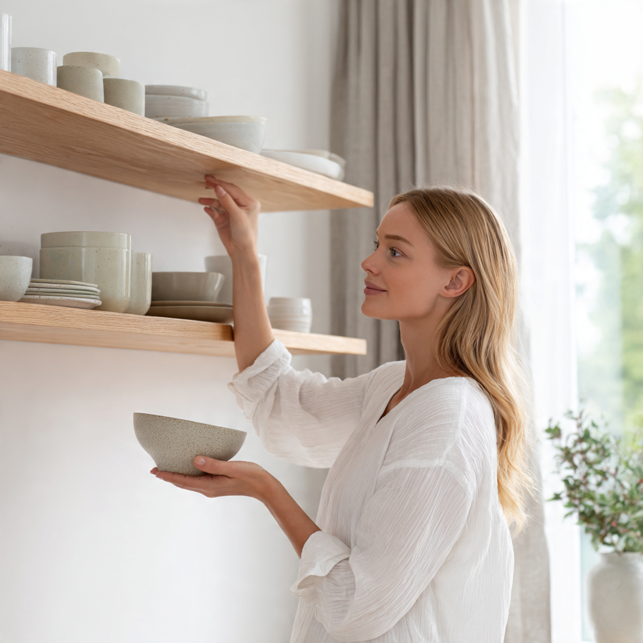 ultra realistic photo of kitchen shelves decor ide 3