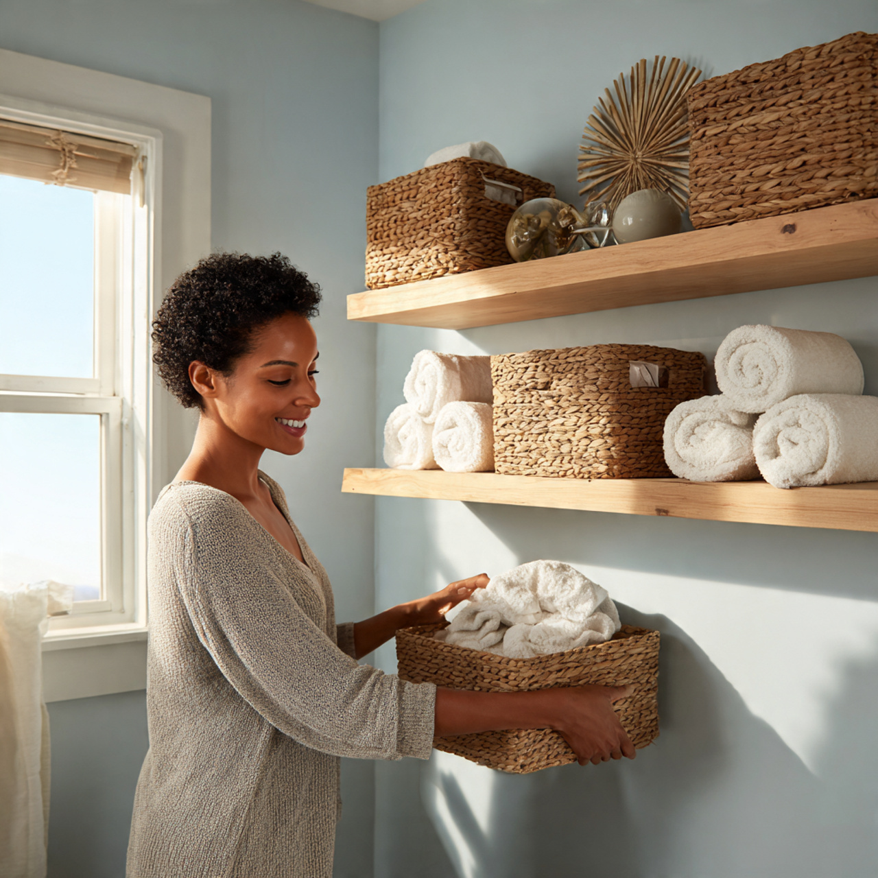 ultra realistic photo of simple bathroom decor ide 6