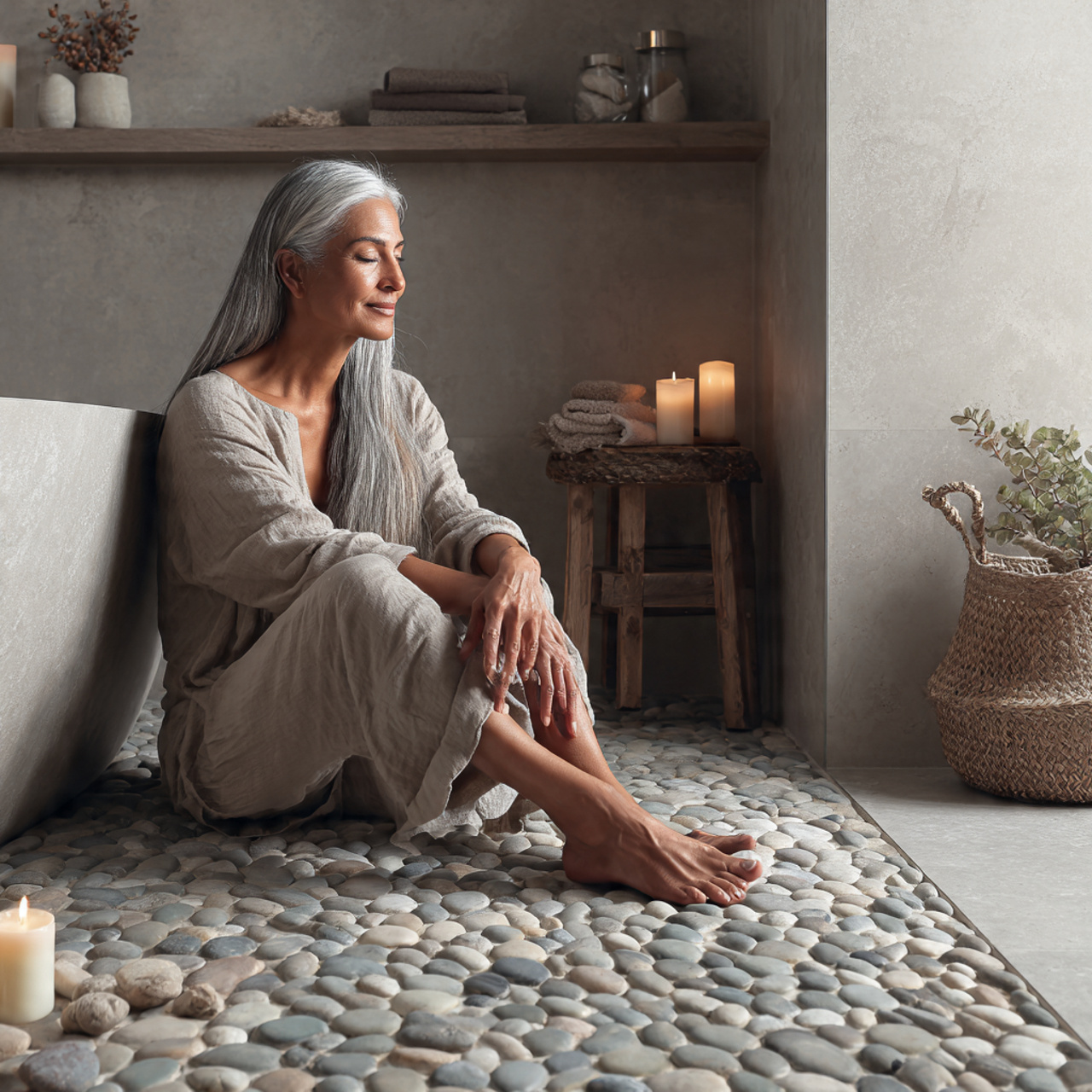 ultra realistic photo of zen stone texture guest b