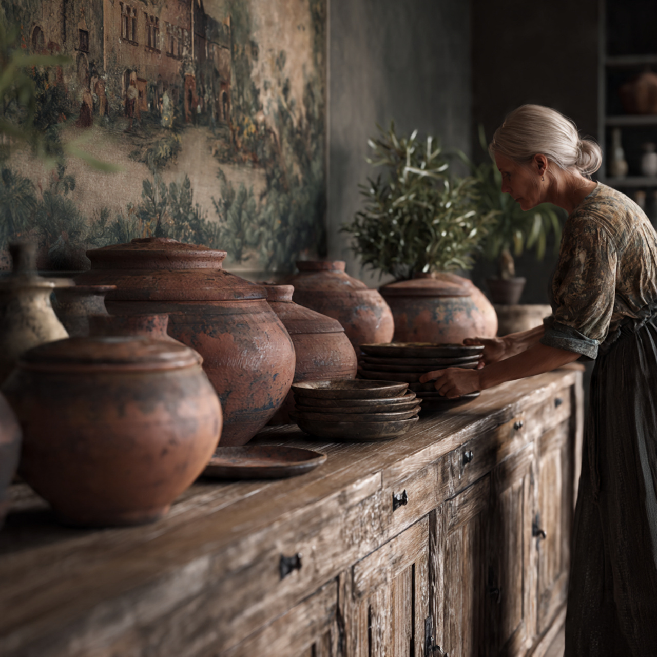 ultra realistic rustic dining room photograph show