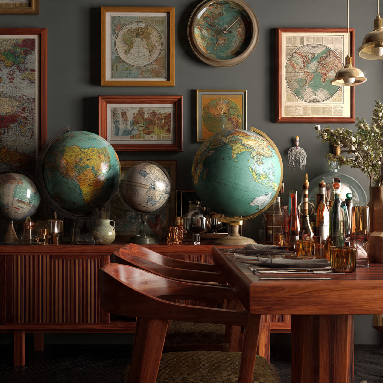 ultra realistic vintage inspired dining room image