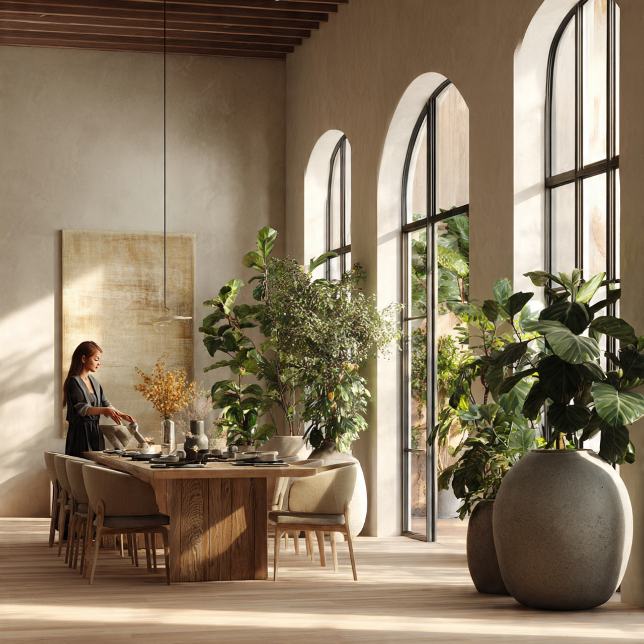 ultra realistic interior photograph of dining room decor 2