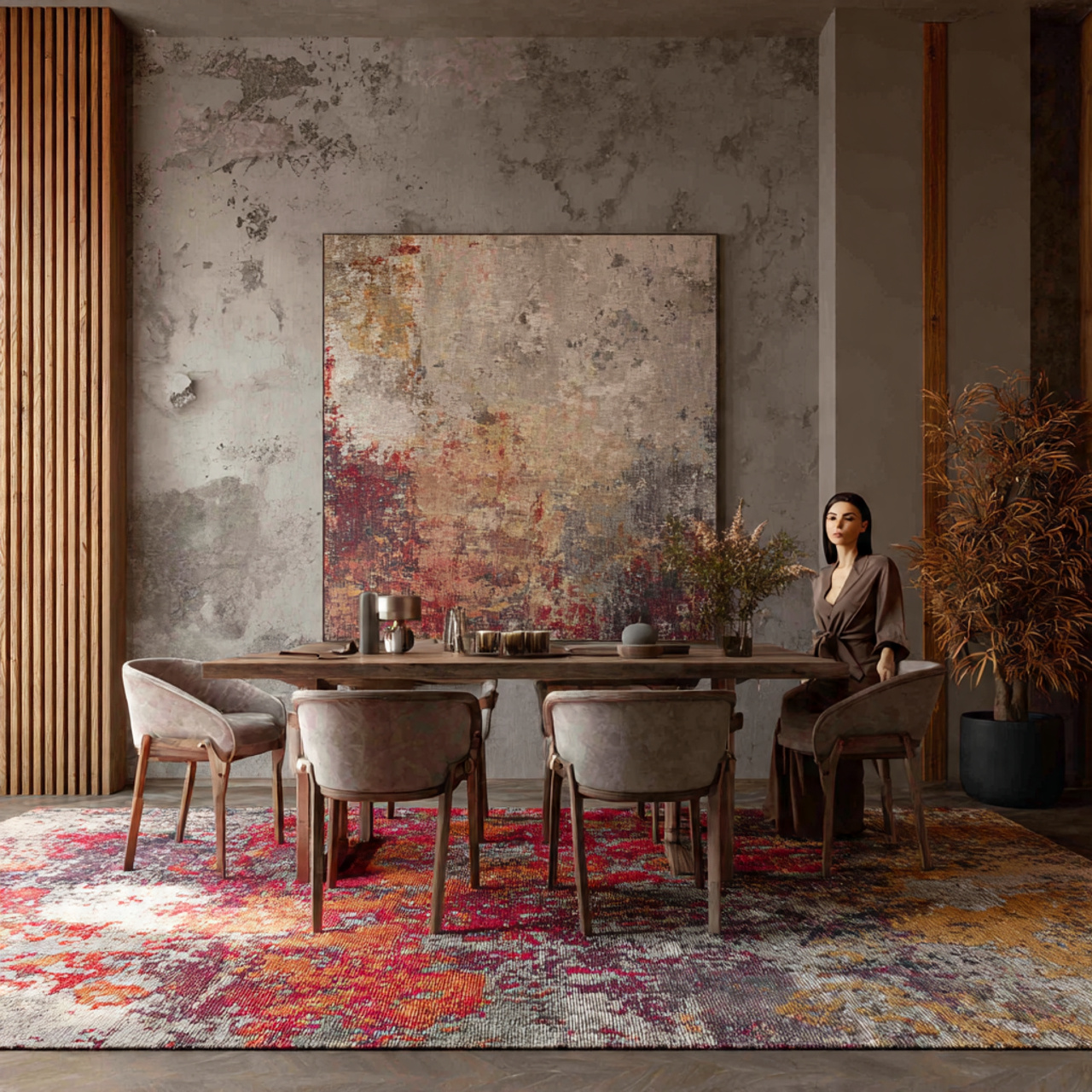 ultra realistic interior photograph of dining room decor 4