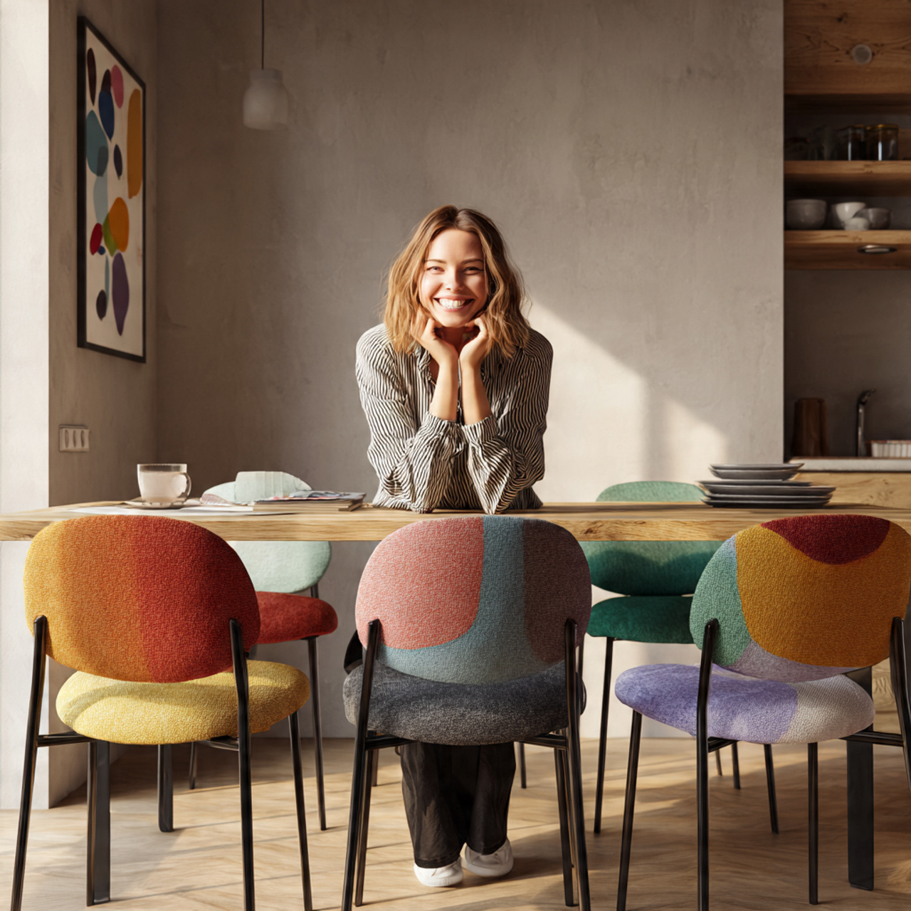 ultra realistic interior photograph of dining room decor 5