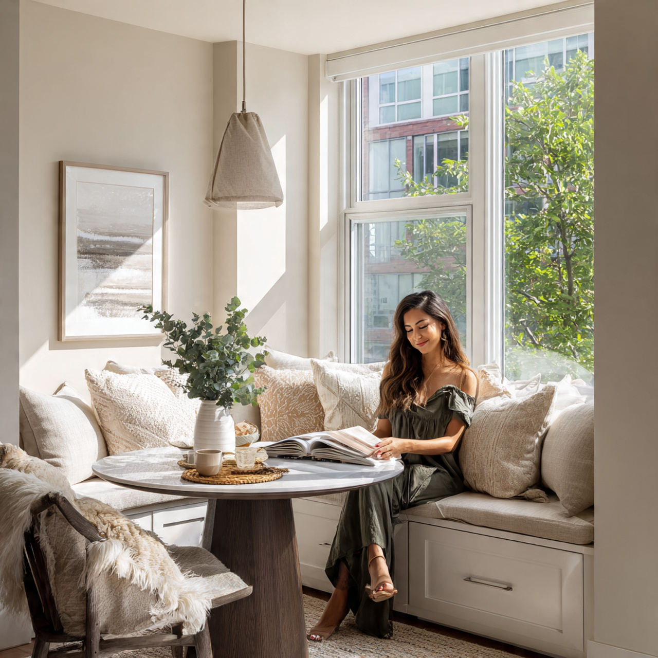 25 Small Dining Room Decor Ideas That Feel Big & Beautiful 21 ultra realistic interior photograph of small dining room 4