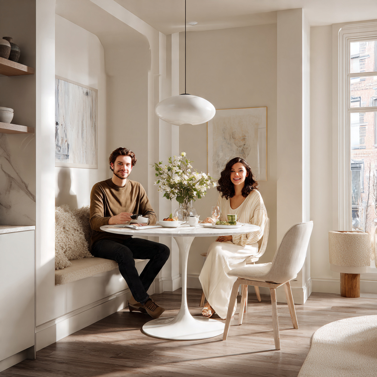 25 Small Dining Room Decor Ideas That Feel Big & Beautiful 1 ultra realistic interior photograph of small dining room