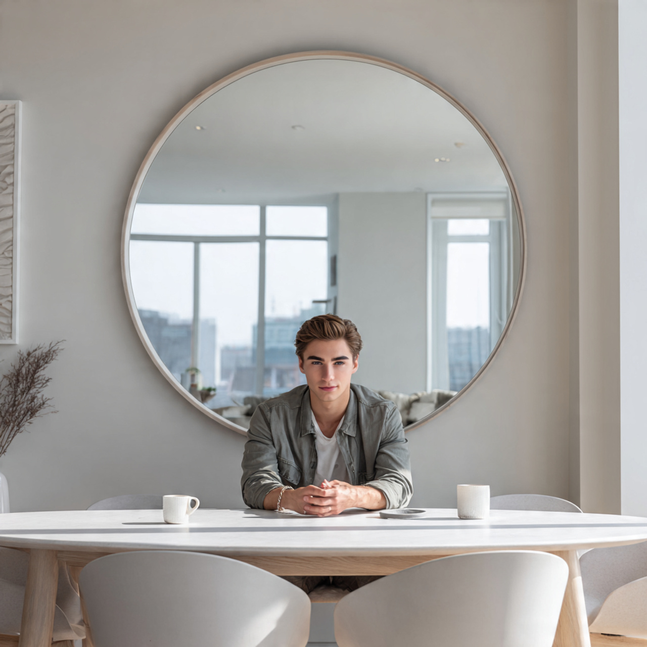 ultra realistic interior shot of dining room decor 1