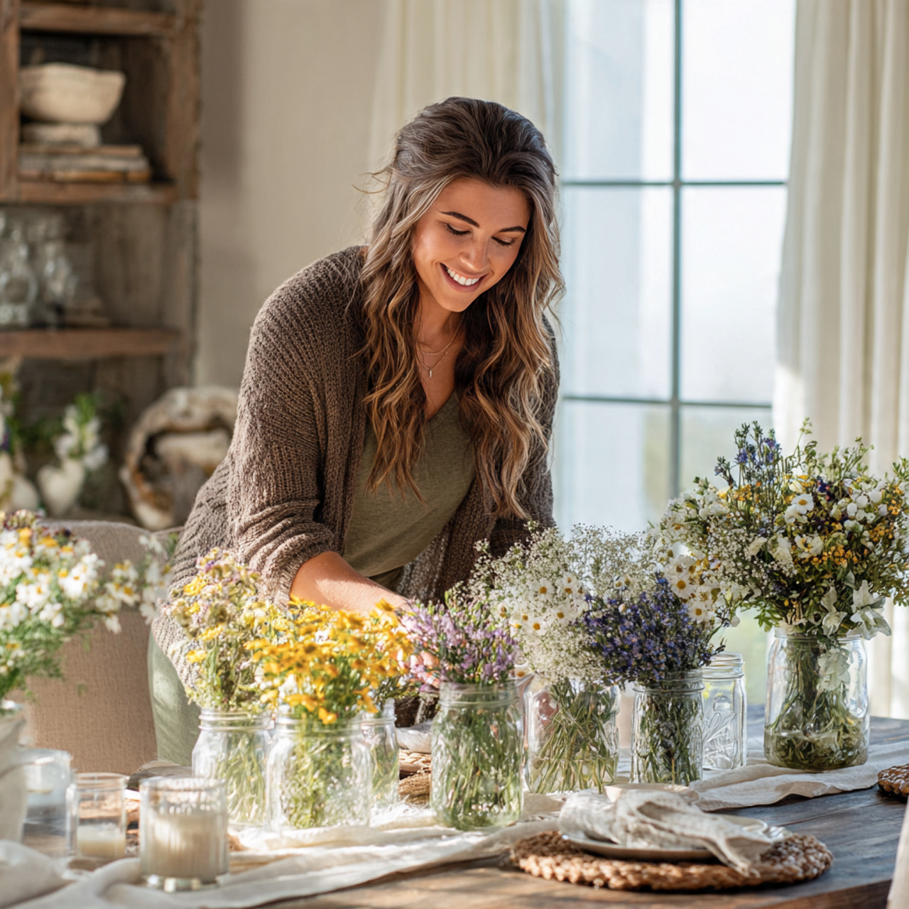 ultra realistic lifestyle image of dining room table 1