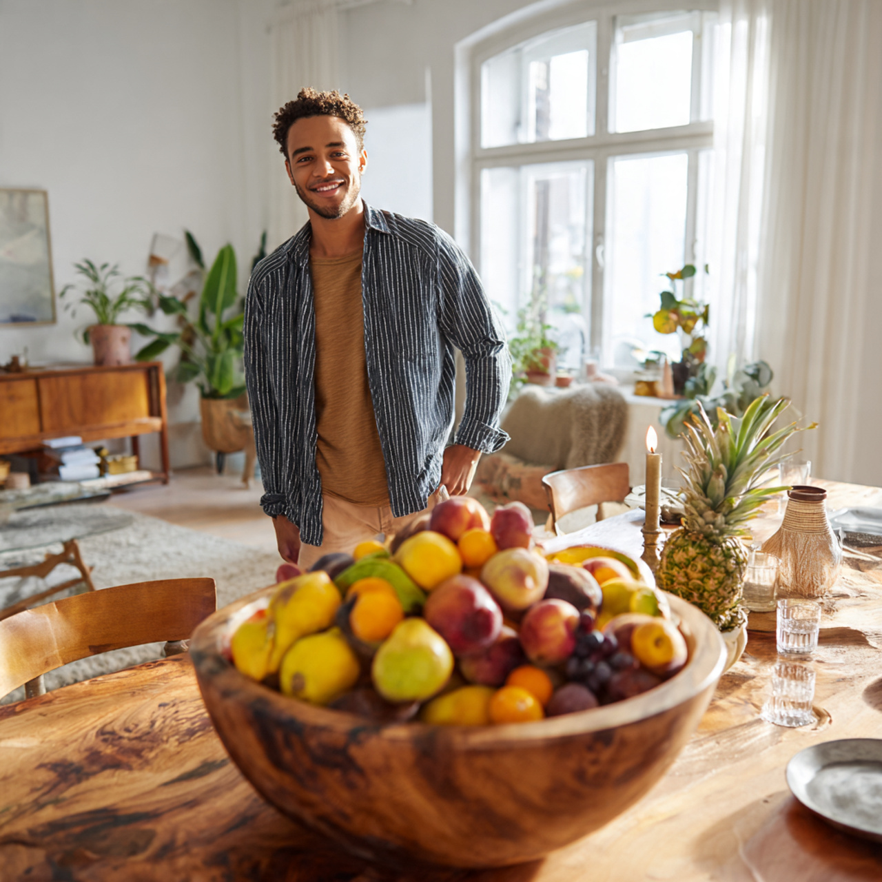 ultra realistic lifestyle image of dining room table
