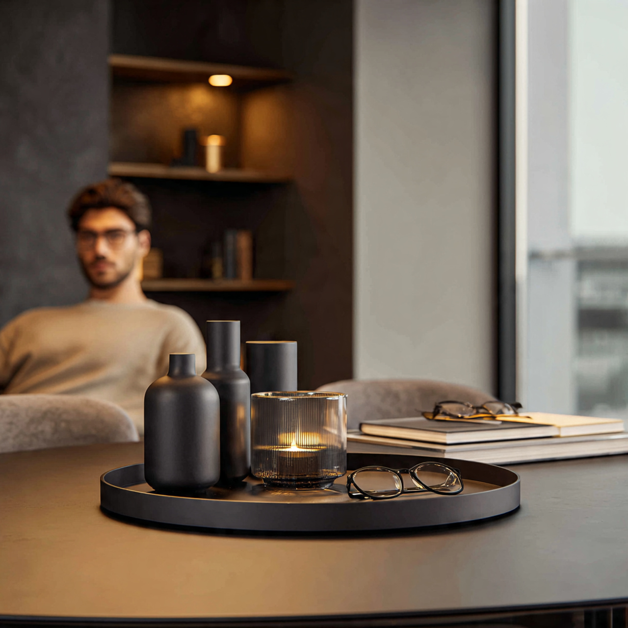 ultra realistic modern dining room scene showcasing dining