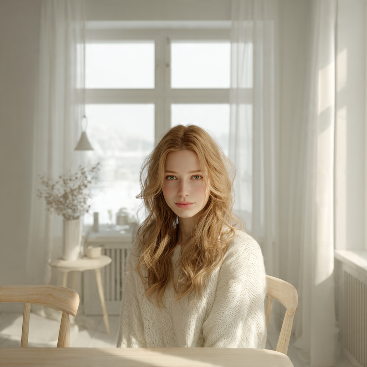 ultra realistic scandinavian dining room showcasing dining room