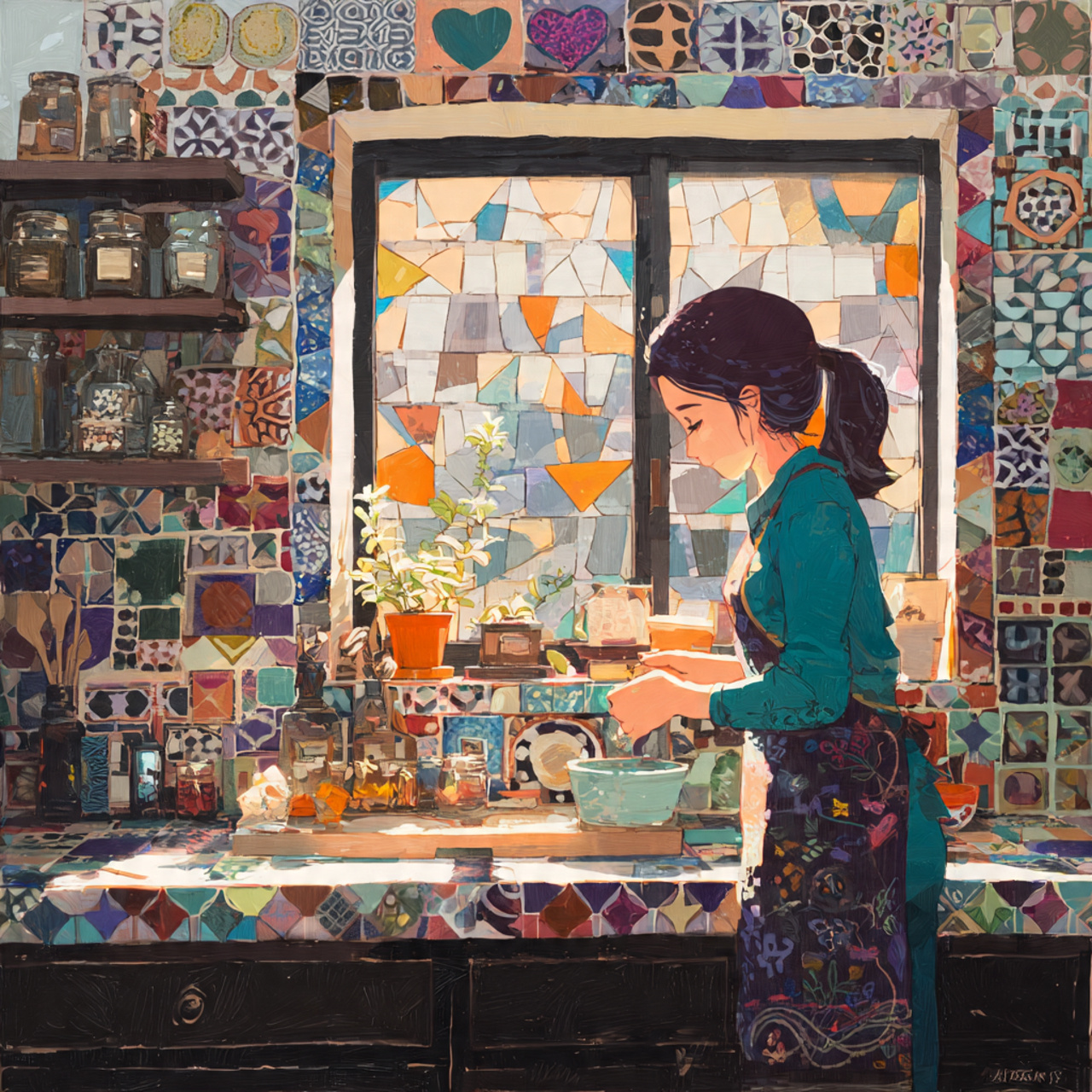 25 Transform Your Home with Stunning Kitchen Window Decor Ideas 25 vibrant kitchen window adorned with colorful mosai