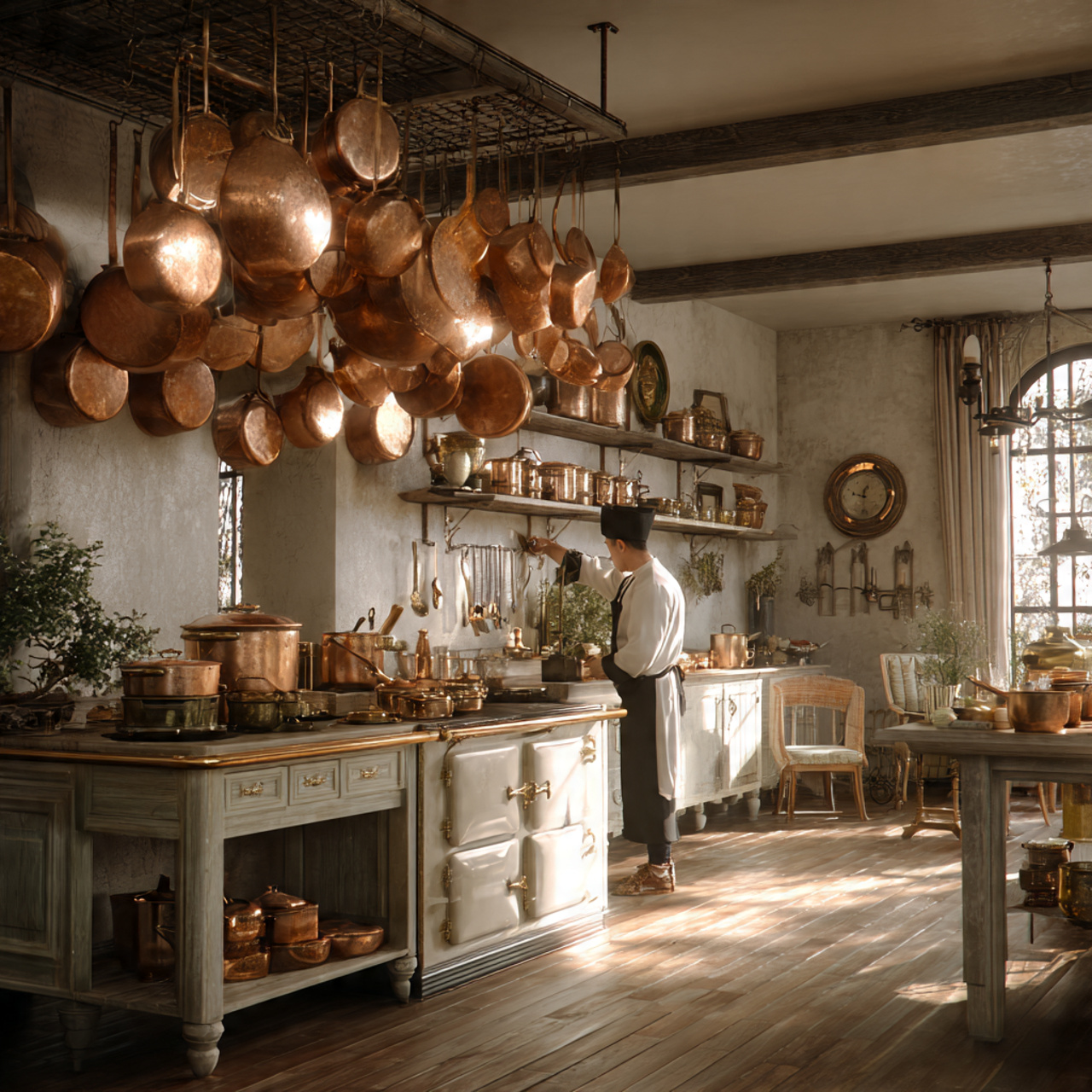 white kitchen decor ideas scene featuring hanging