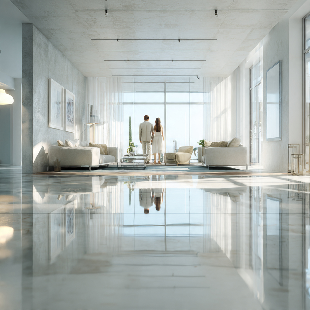 a bright and spacious living room enhanced with a