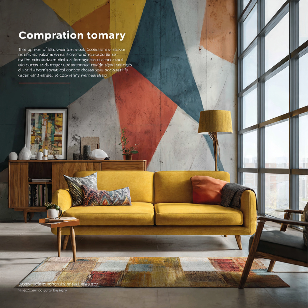 a bright contemporary living room showcasing a liv