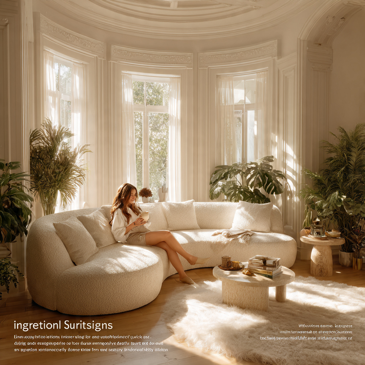 25 Stunning Living Room Sofa Design Ideas to Transform Your Space 6 a bright living room featuring a crescent shaped s