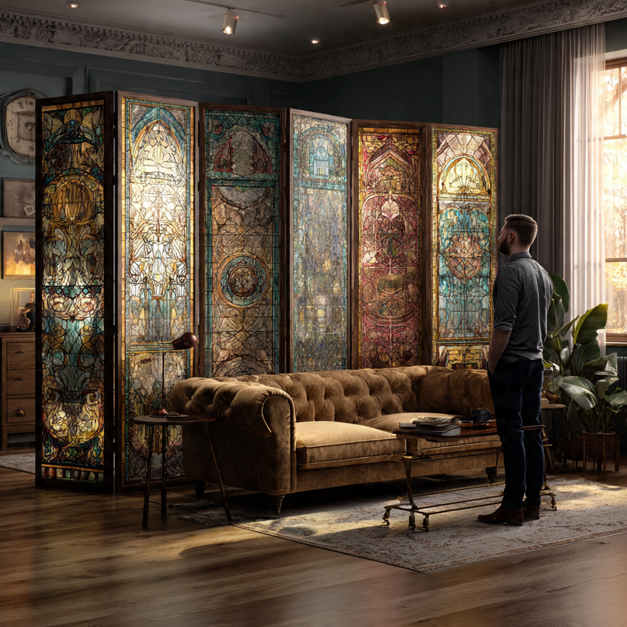 a charming living room featuring living room parti