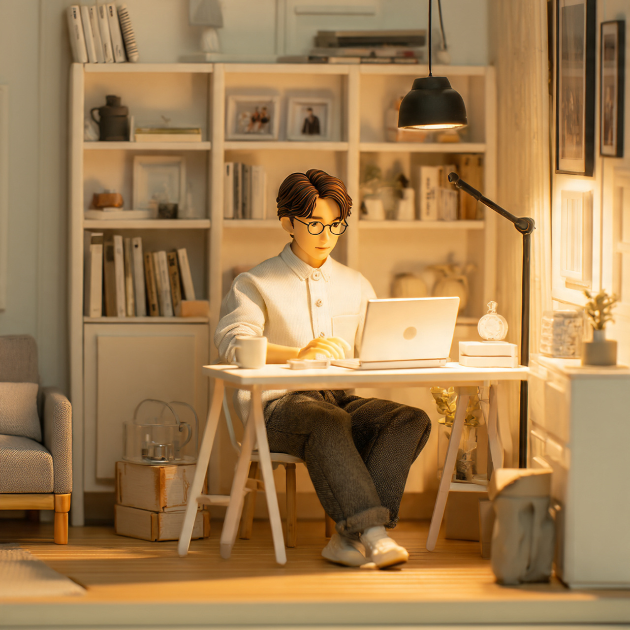 a compact and stylish living room corner ideas set