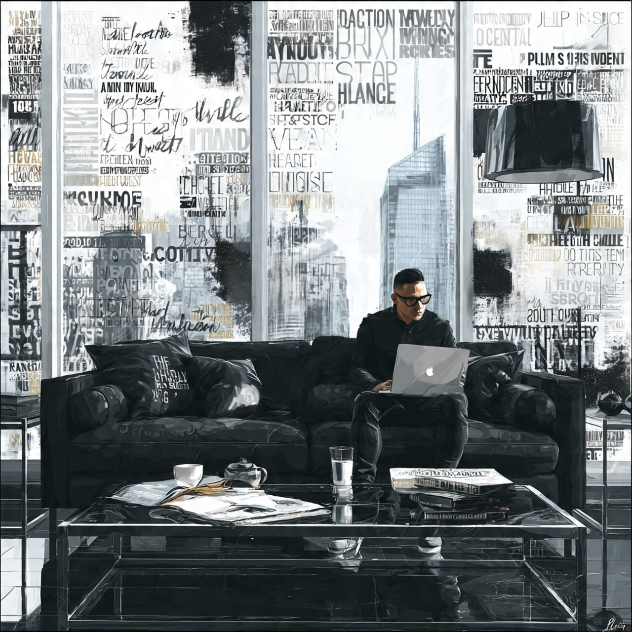 a contemporary urban chic living room style ideas