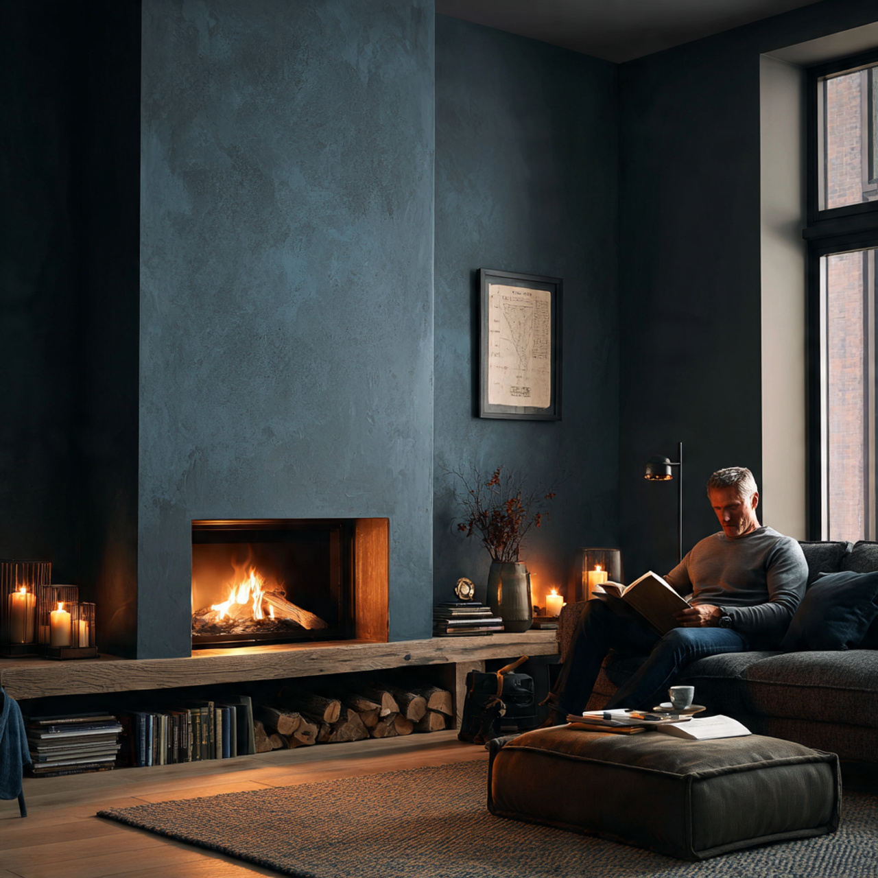 a cozy contemporary living room highlighting livin