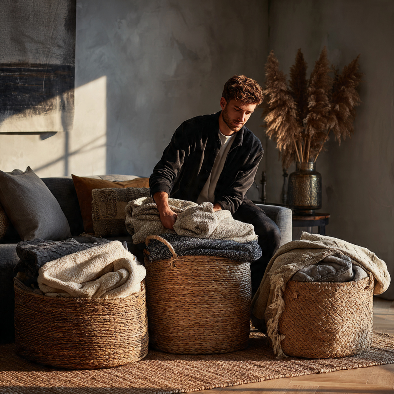 a cozy living room corner ideas design with layere