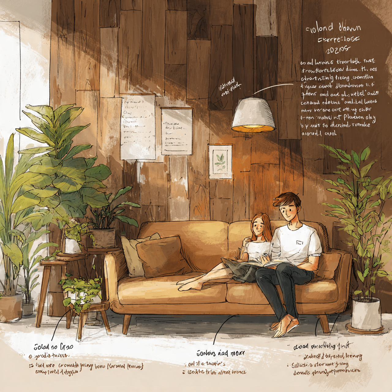 a cozy living room showcasing living room wall ide