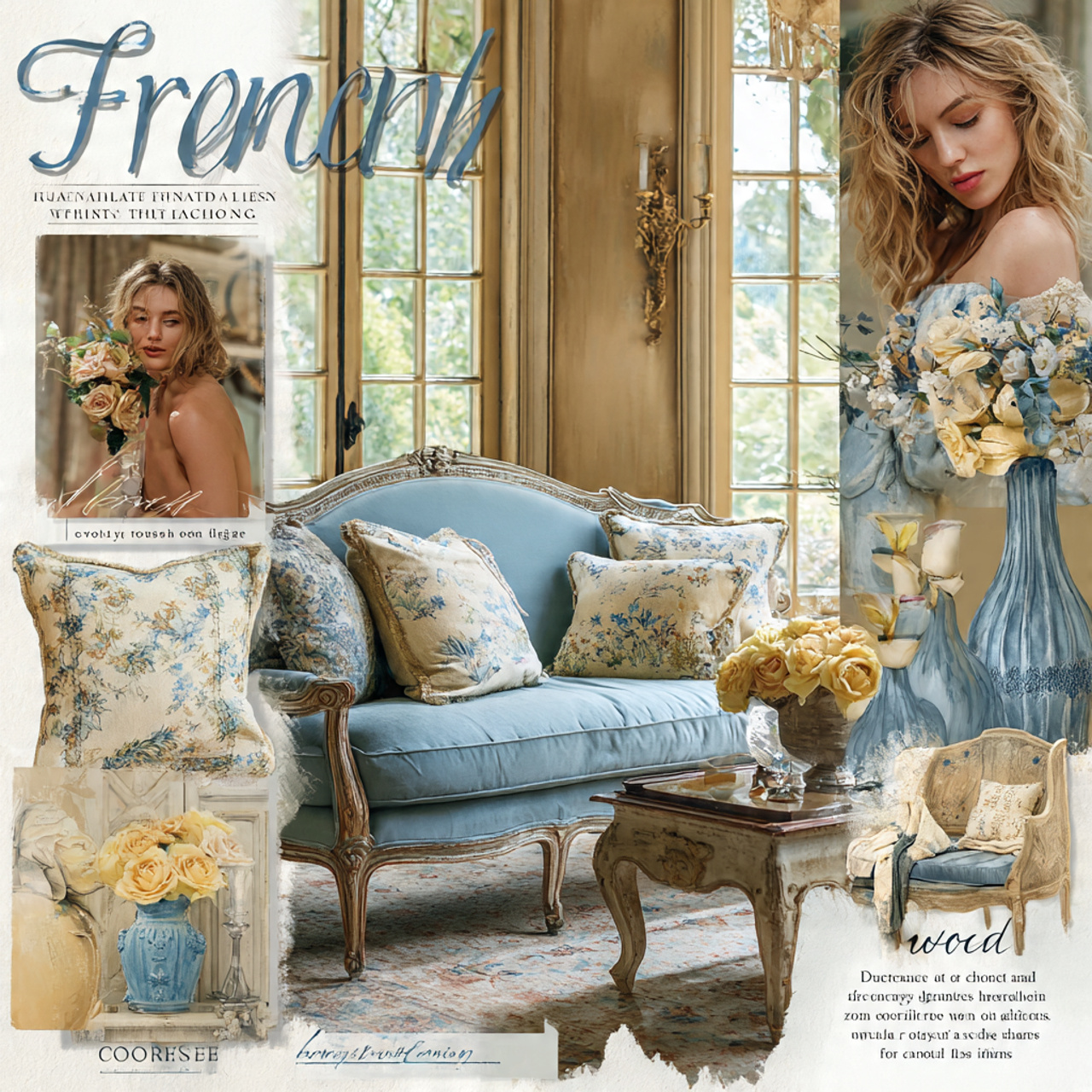 a french country romance living room style ideas w