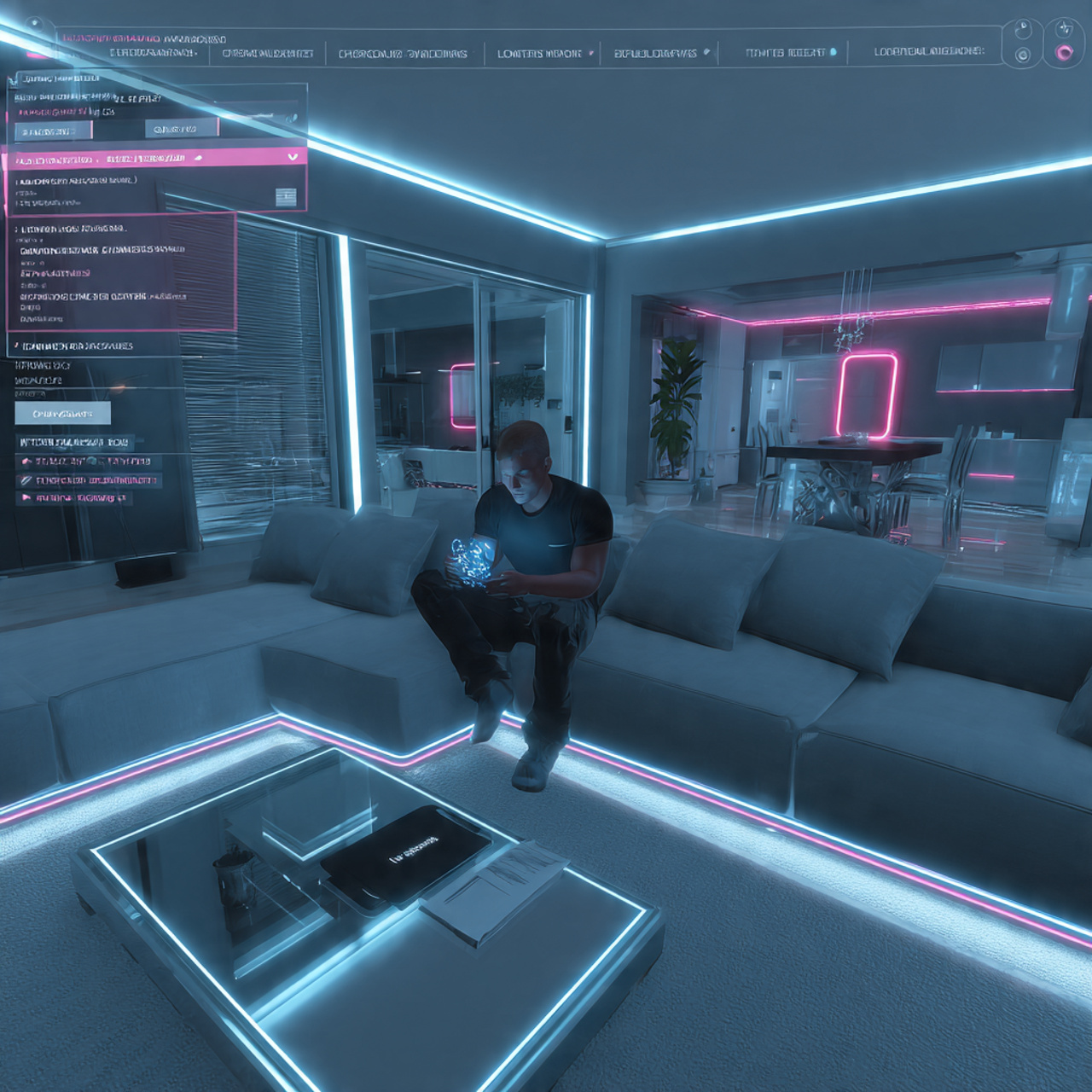 25 Stunning Living Room Bloxburg Ideas for Every Style & Theme 12 a futuristic neon living room in bloxburg with sle