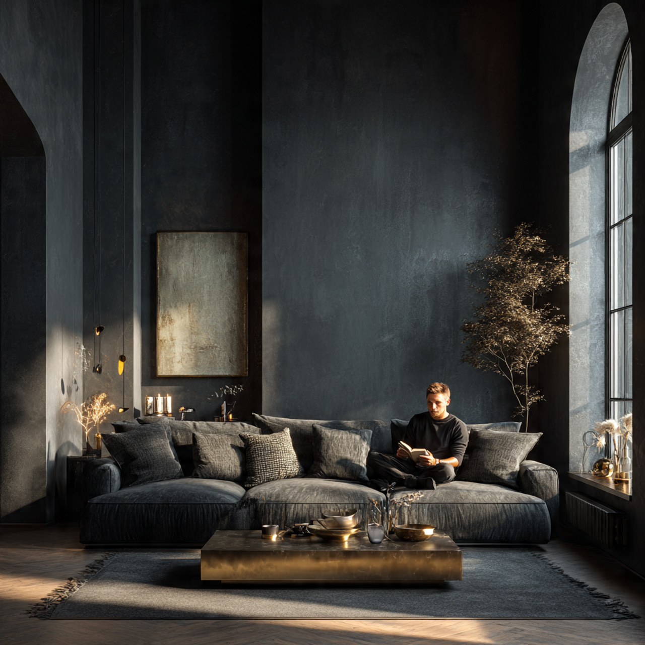 25 Best Living Room Paint Ideas to Refresh Your Space with Stunning Colors 1 a hyper realistic modern living room painted in de