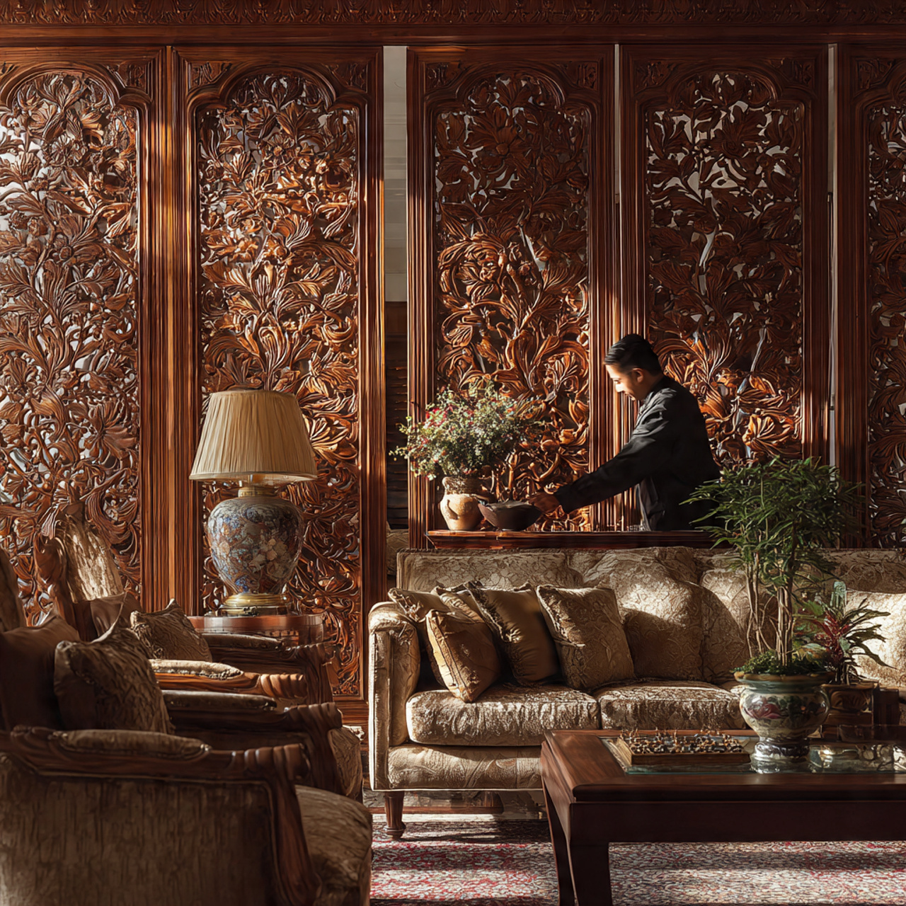 a luxurious living room showcasing living room par