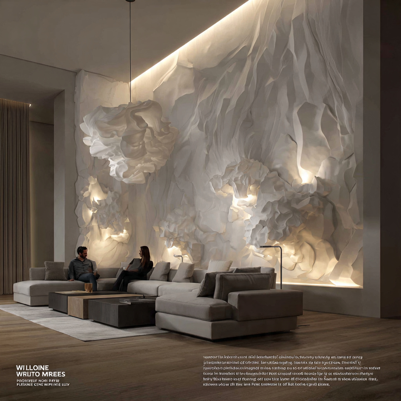 a minimalist living room displaying living room wa