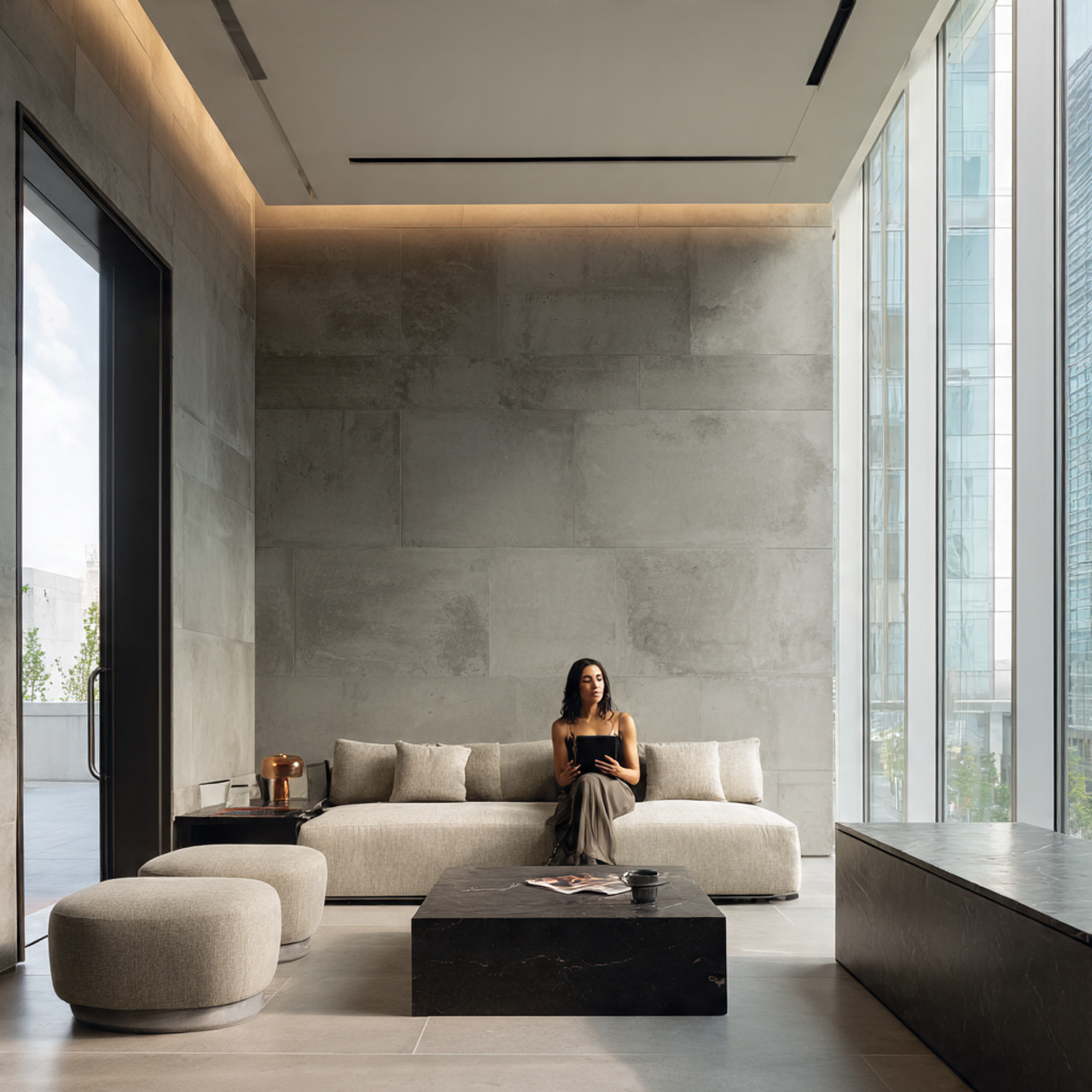25 Best Living Room Paint Ideas to Refresh Your Space with Stunning Colors 19 a minimalist living room with slate colored walls