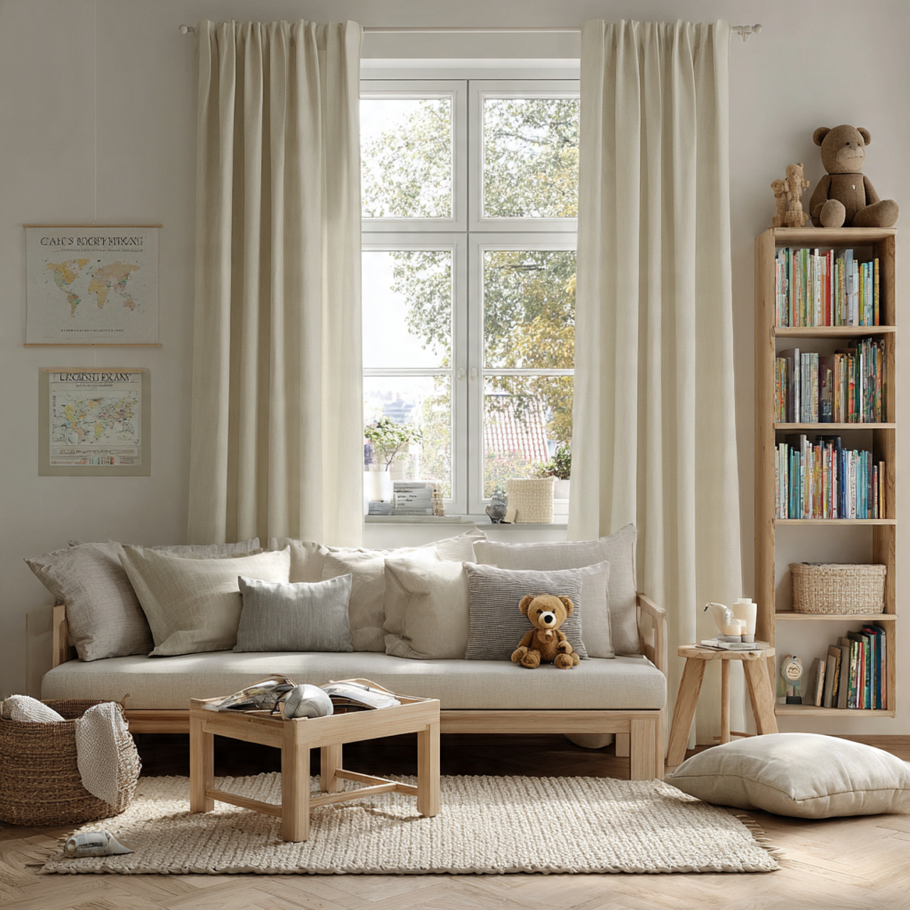 a minimalist scandinavian living room with scandin