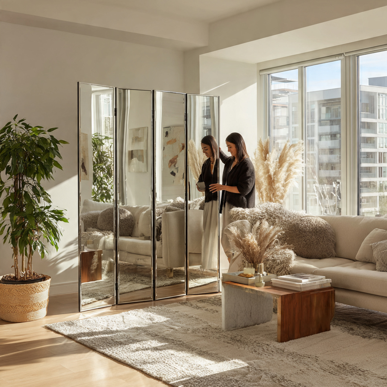 a modern living room featuring living room partiti 1