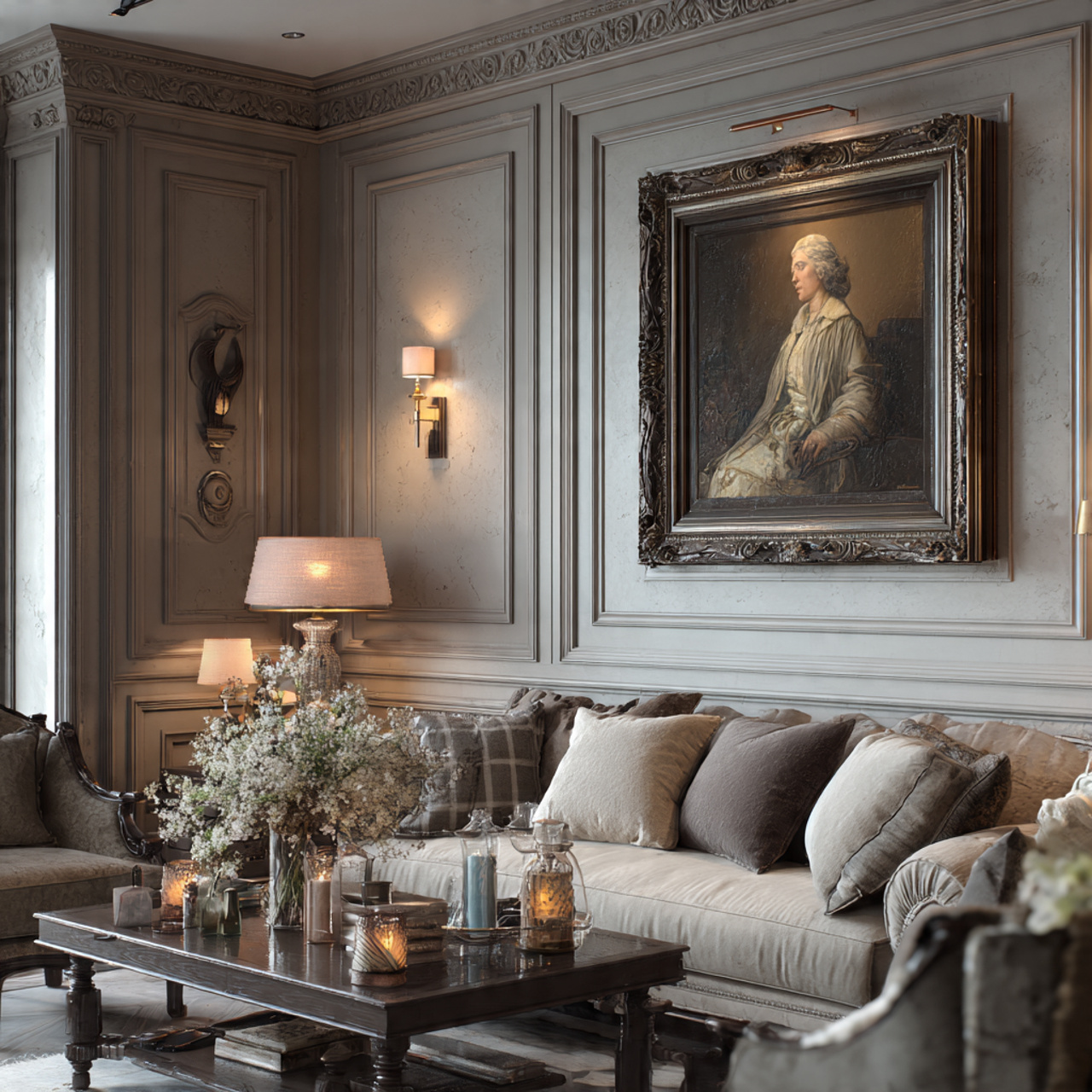 25 Best Living Room Paint Ideas to Refresh Your Space with Stunning Colors 16 a photorealistic living room with sophisticated ta