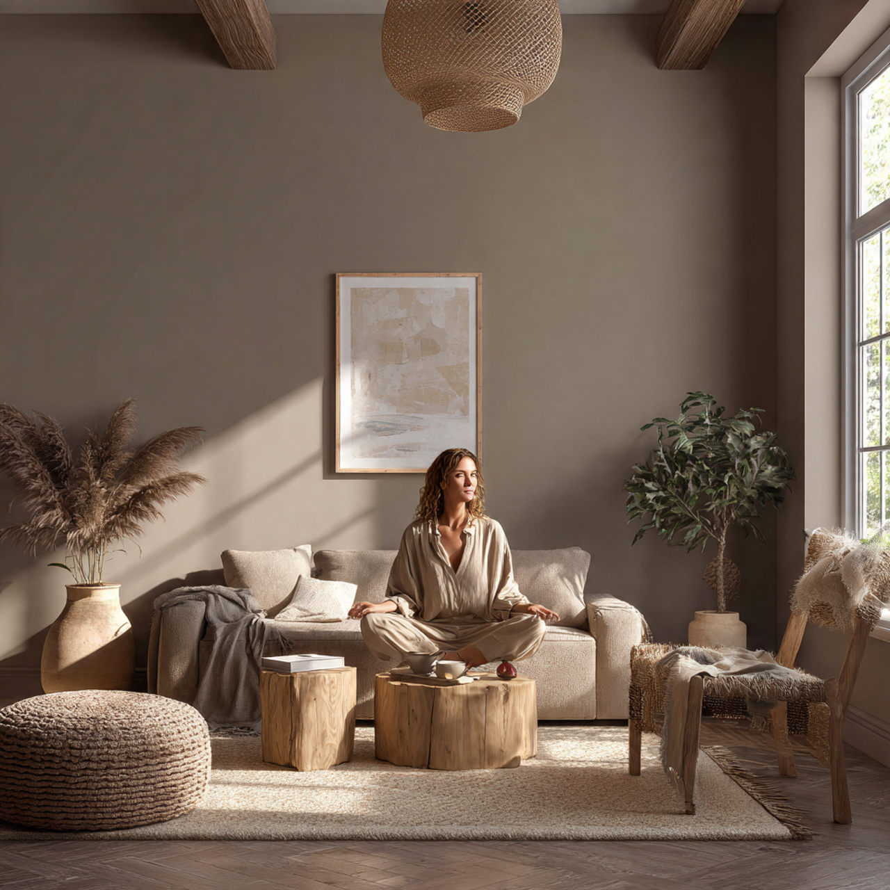 25 Best Living Room Paint Ideas to Refresh Your Space with Stunning Colors 10 a realistic living room with earthy mushroom toned