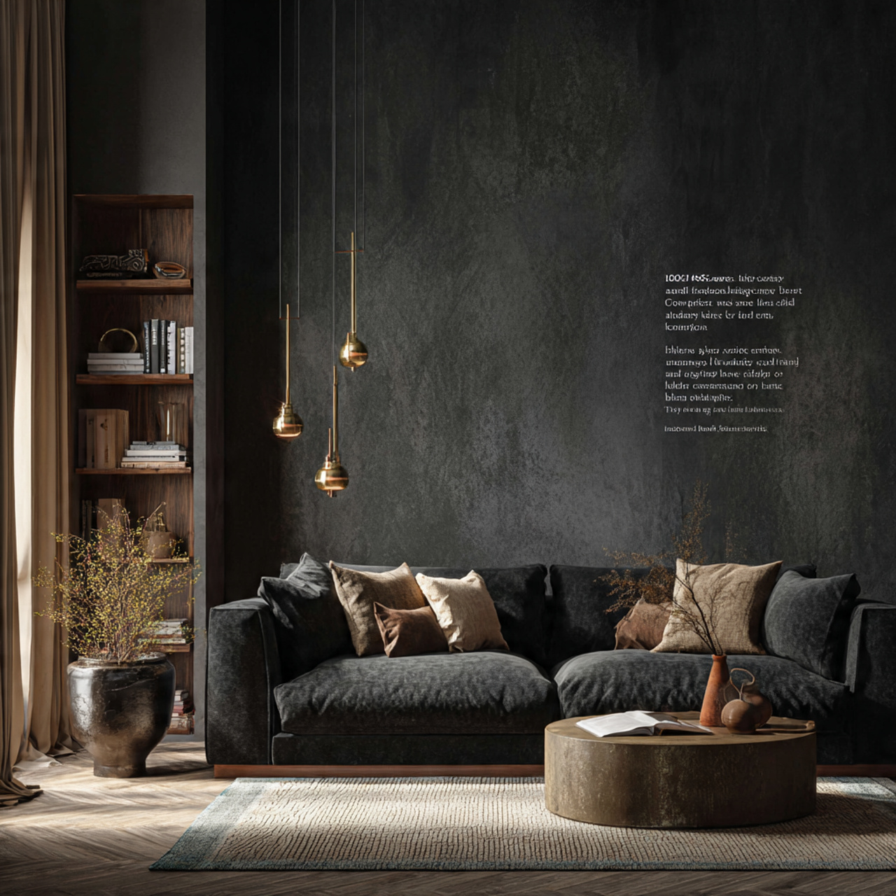 a sophisticated living room displaying a living ro