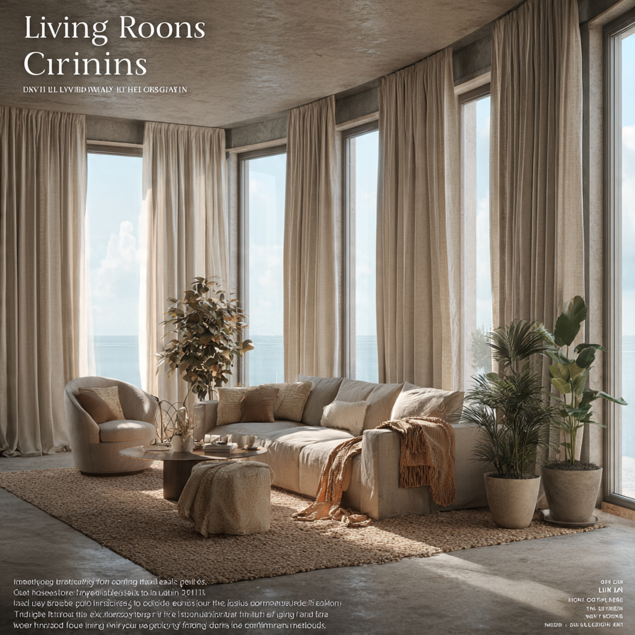 a stylish living room showcasing living room curta