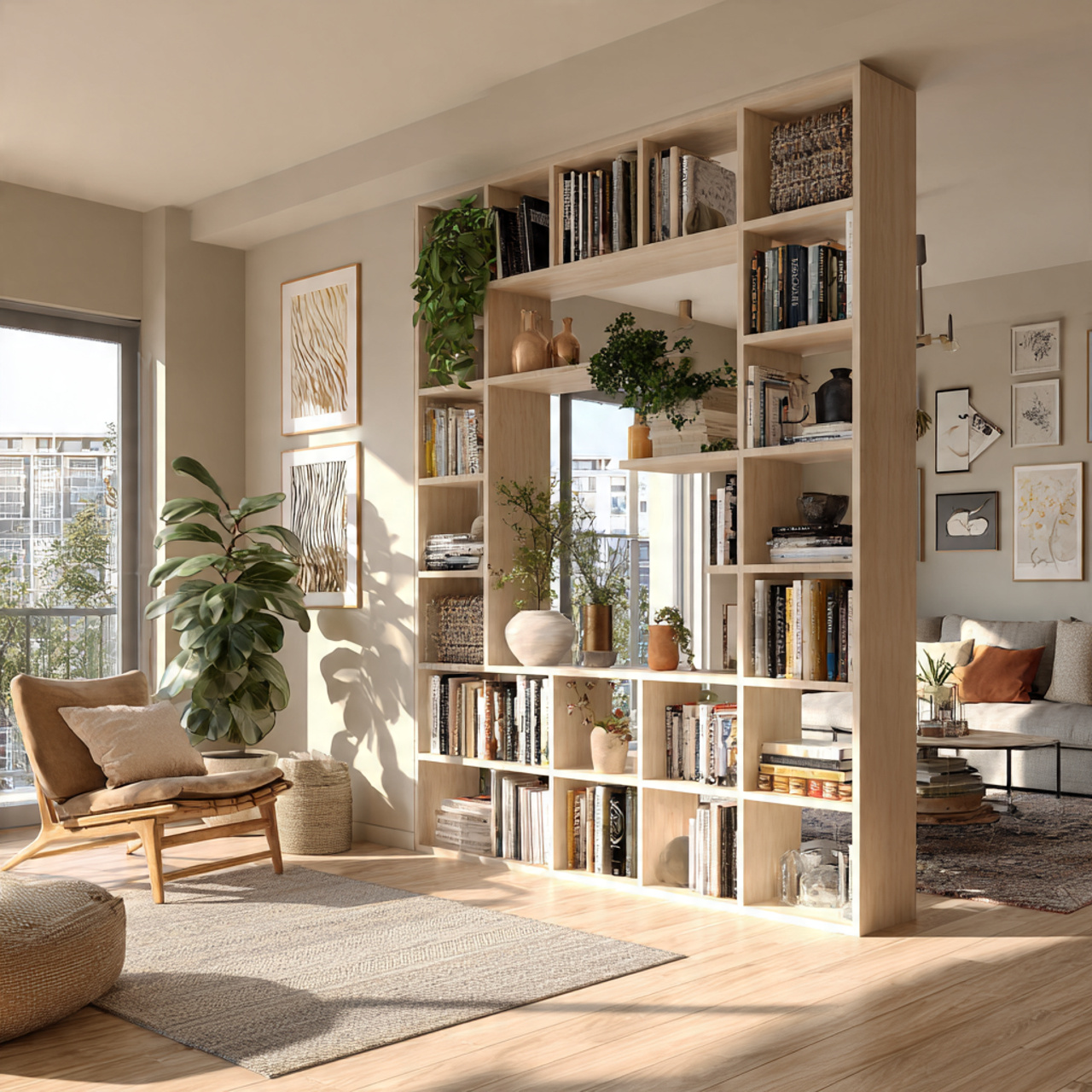 a stylish modern living room featuring living room