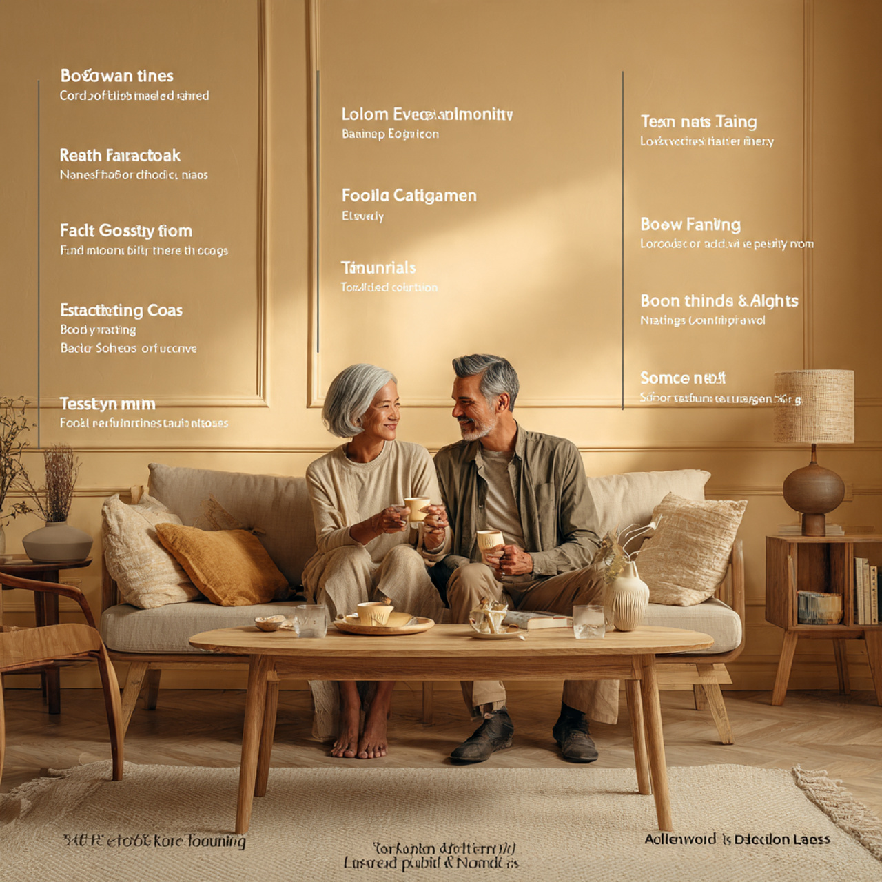 a warm living room with toasted almond walls mid t