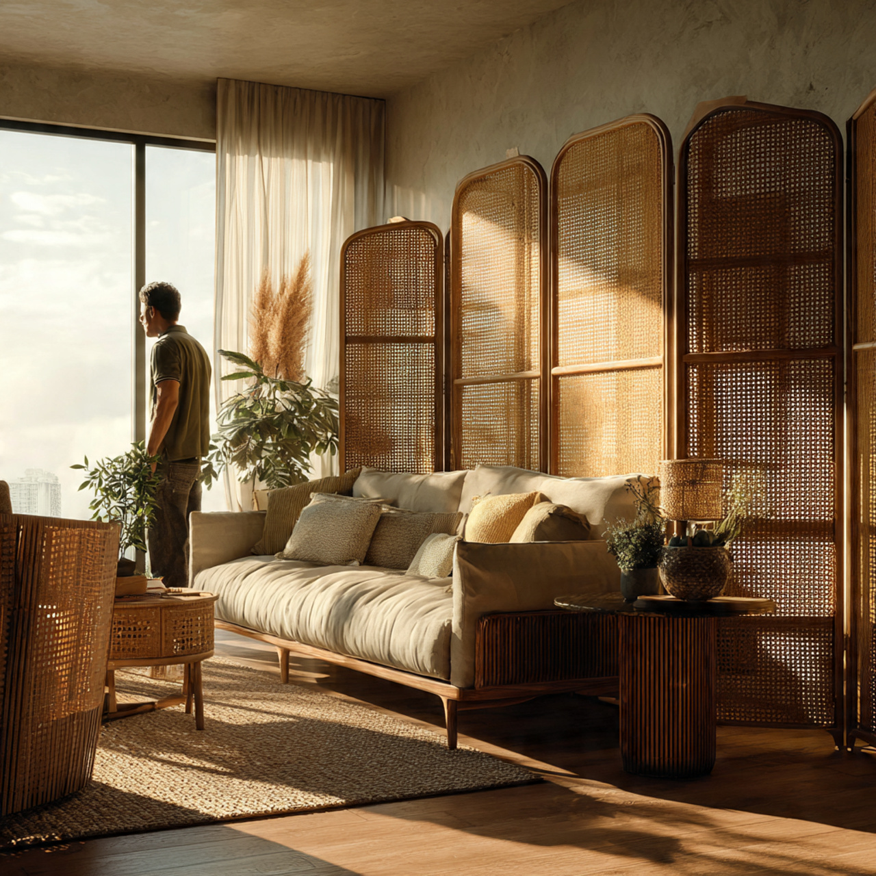 a warm vintage inspired living room showcasing liv