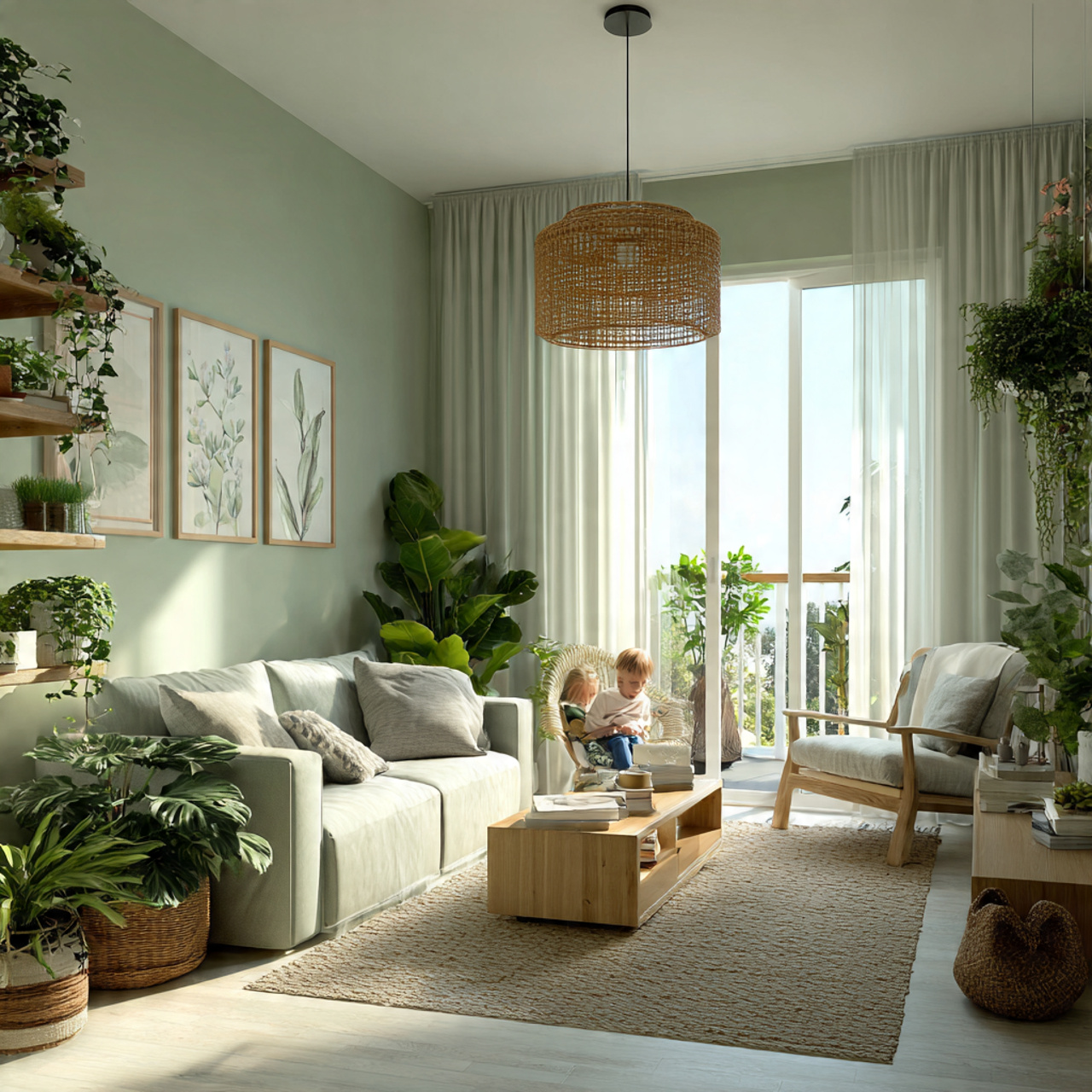 25 Modern Living Room Paint Color Ideas That Wow Every Guest 4 bright airy living room painted in ethereal sage g