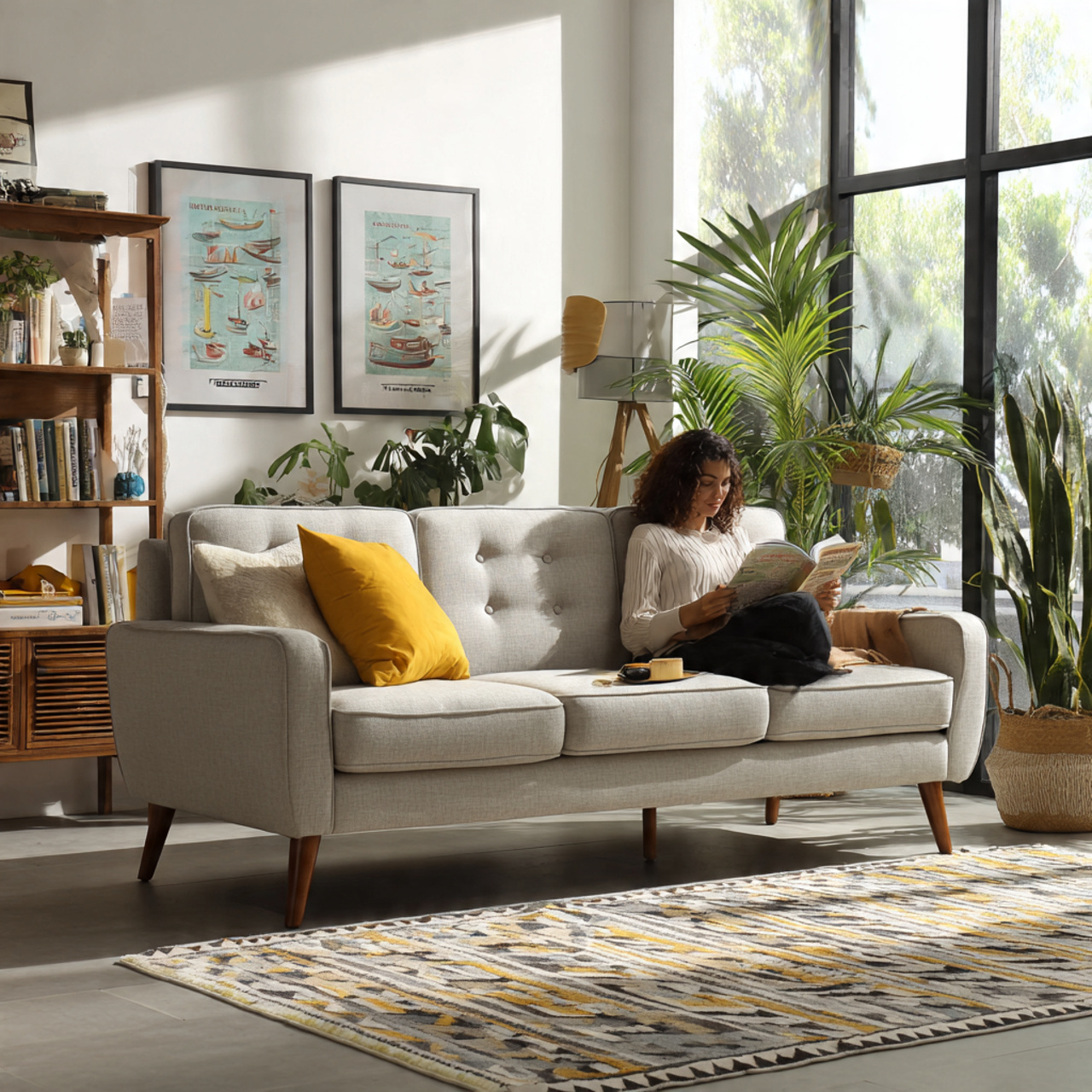 25 Stunning Living Room Sofa Design Ideas to Transform Your Space 2 bright and airy living room showcasing a mid centu
