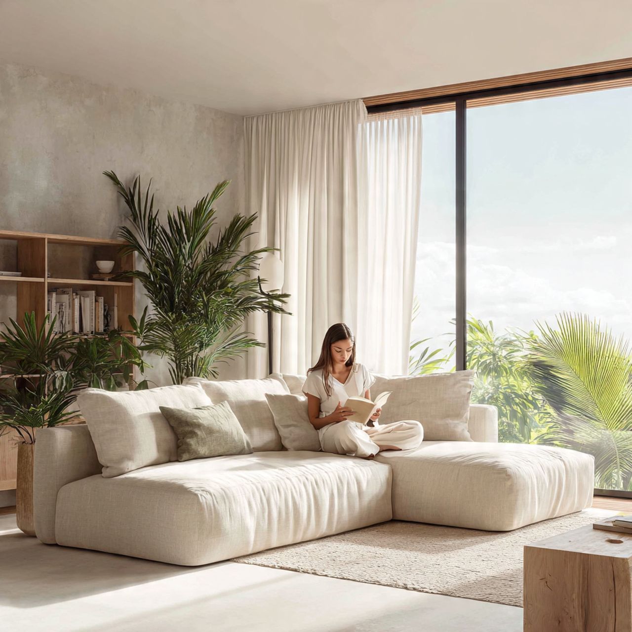 bright and airy living room showcasing a minimalis