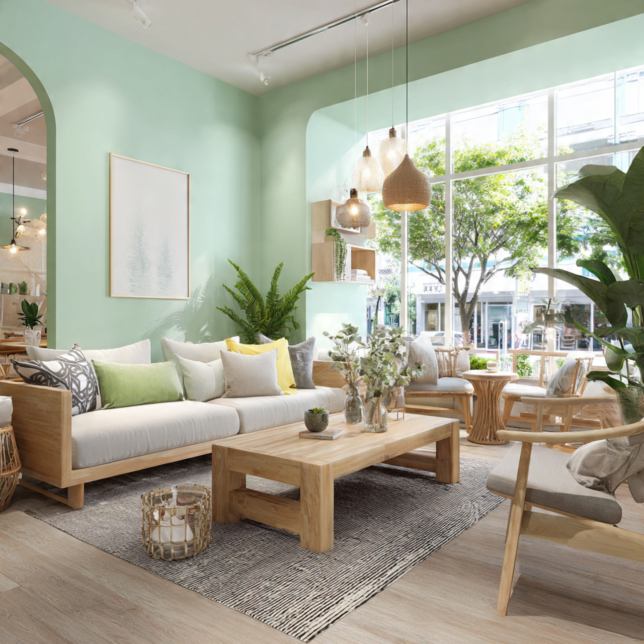 25 Modern Living Room Paint Color Ideas That Wow Every Guest 15 cheerful living room painted in refreshing mint sp