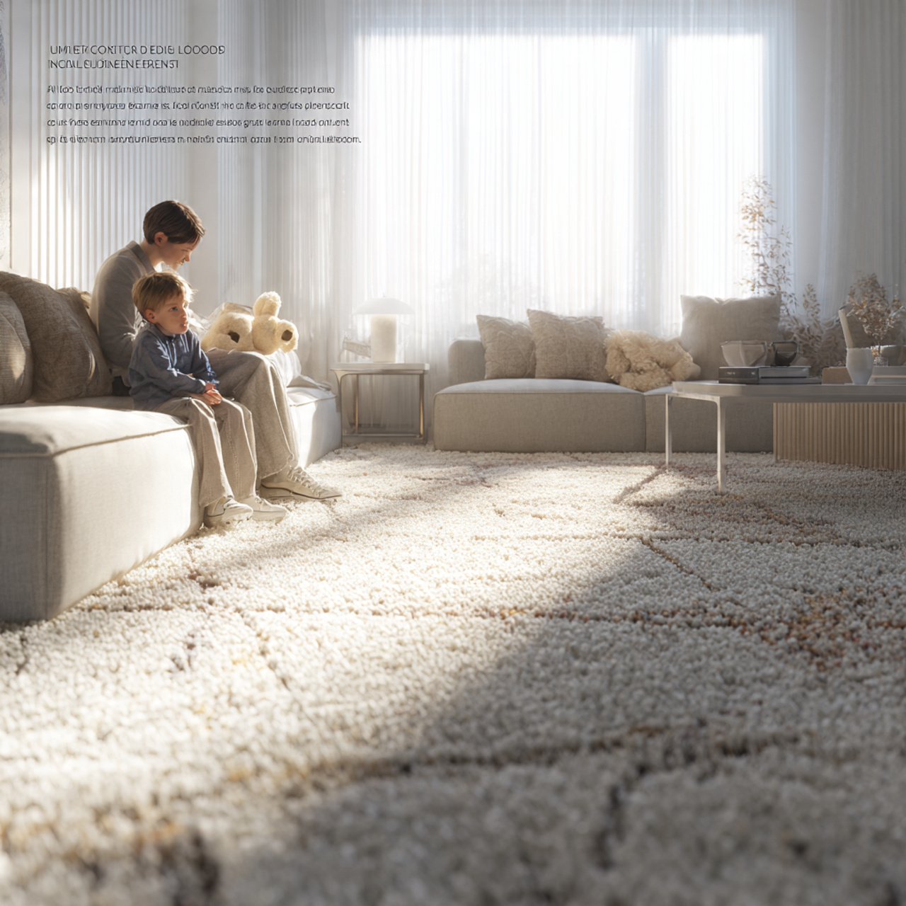 contemporary living room with layered textural con