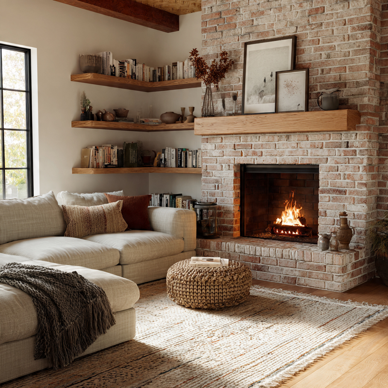 25 Ultimate Living Room Inspiration Cozy Ideas for Comfort, Style & Warmth 14 cozy living room with a vintage brick fireplace su 1