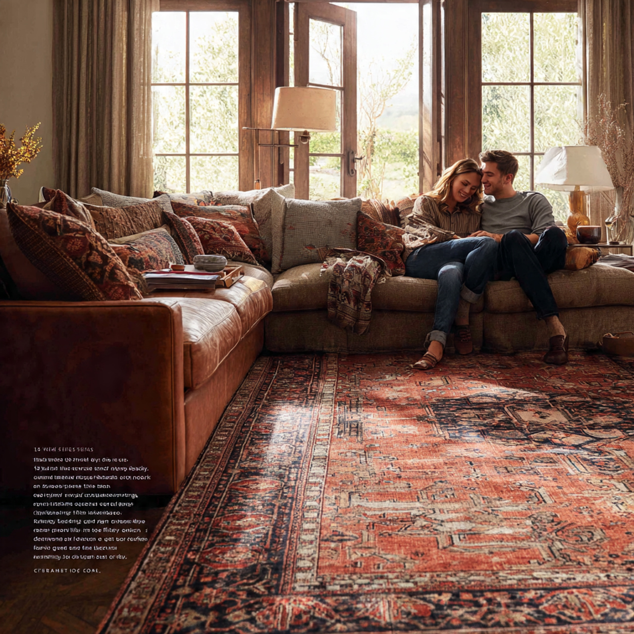 25 Ultimate Living Room Inspiration Cozy Ideas for Comfort, Style & Warmth 6 cozy living room with layered persian area rugs of