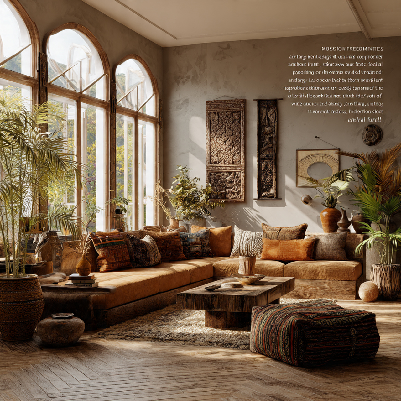 eclectic living room with multicultural dcor moroc