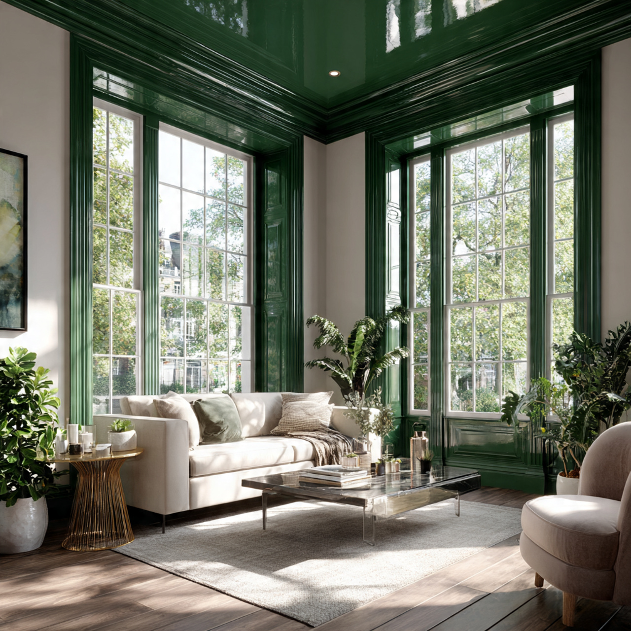 elegant living room green ideas showcasing high gl